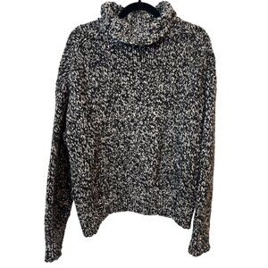 2/$25 Zara Knit Small Black & White Tweed Oversized Sweater